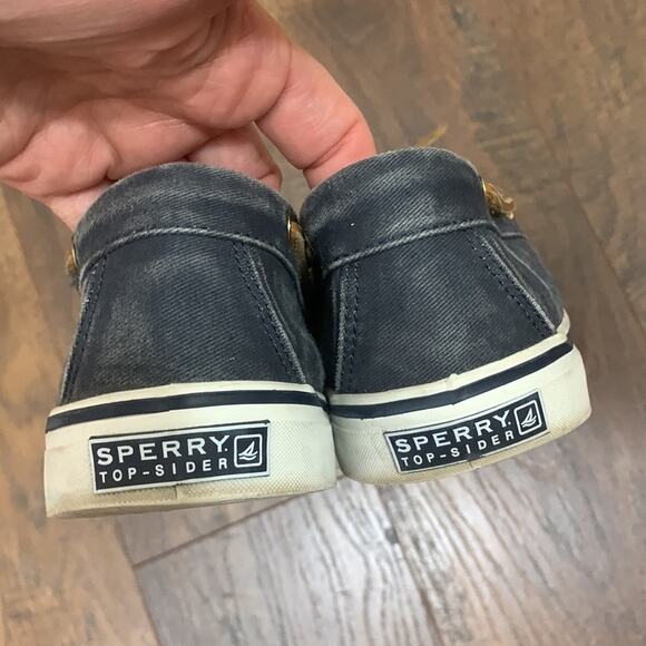 Sperry Top-Sider Canvas Vintage Navy Boat Shoes - Picture 3 of 7